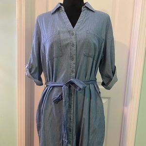 New York & Company Jean Shirt Dress